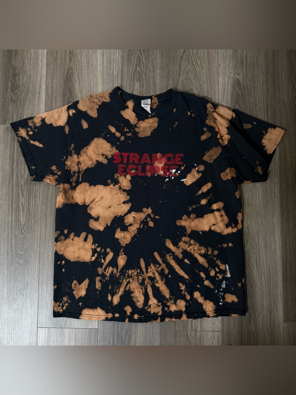 Dyed Strange Eclipse Gildan Crewneck T-Shirt Size XL Indie Sleeze Emo Grunge